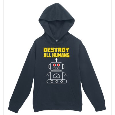 Funny Robot AI Destroy All Humans Esports Fighting Urban Pullover Hoodie