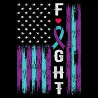 Fight Ribbon American Flag Suicide Prevention Awareness Bag
