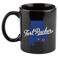 Fort Rucker Alabama AL Map 11oz C Handle Ceramic Mug