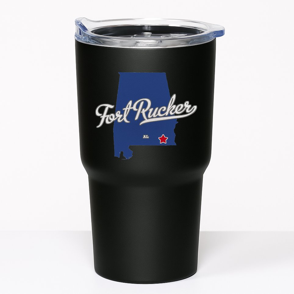 Fort Rucker Alabama AL Map Tumbler