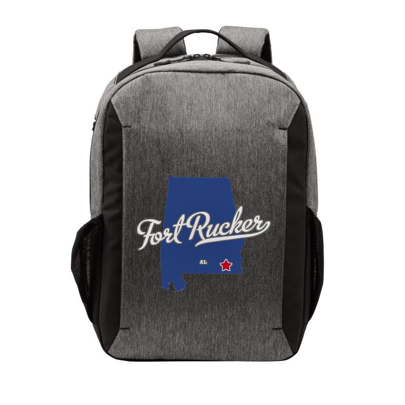 Fort Rucker Alabama AL Map Vector Backpack