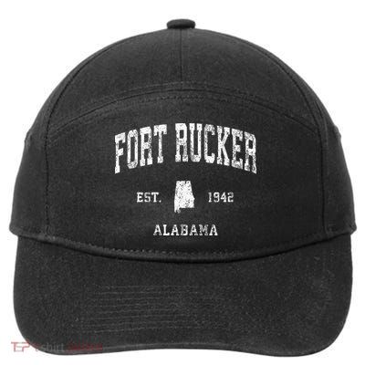 Fort Rucker Alabama AL Vintage Athletic Sports Design 7-Panel Snapback Hat