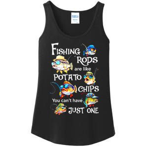 Fishing Rods Are Like Potato Chips You CanT Have Just One Ladies Essential Tank