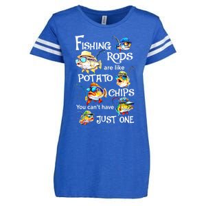 Fishing Rods Are Like Potato Chips You CanT Have Just One Enza Ladies Jersey Football T-Shirt