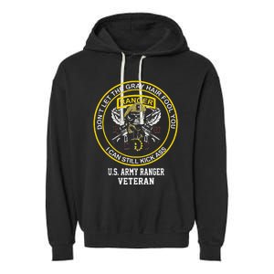 Funny Retired Army Ranger Veteran USA Military Vet Garment-Dyed Fleece Hoodie