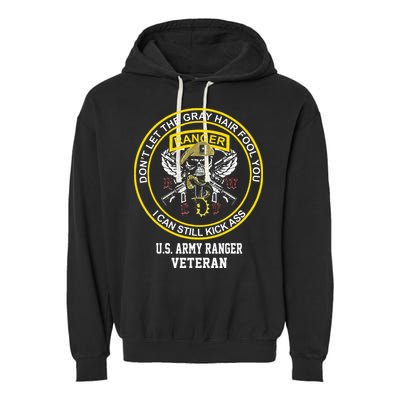Funny Retired Army Ranger Veteran USA Military Vet Garment-Dyed Fleece Hoodie