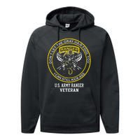 Funny Retired Army Ranger Veteran USA Military Vet Performance Fleece Hoodie