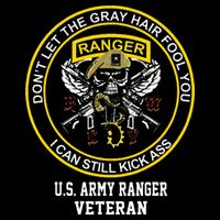 Funny Retired Army Ranger Veteran USA Military Vet Cooling Performance Crew T-Shirt