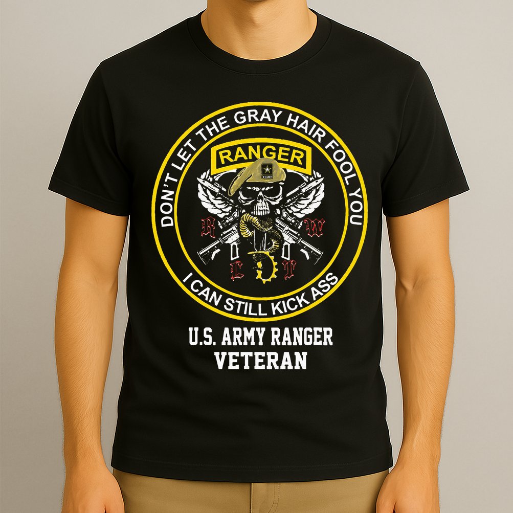 Funny Retired Army Ranger Veteran USA Military Vet T-Shirt