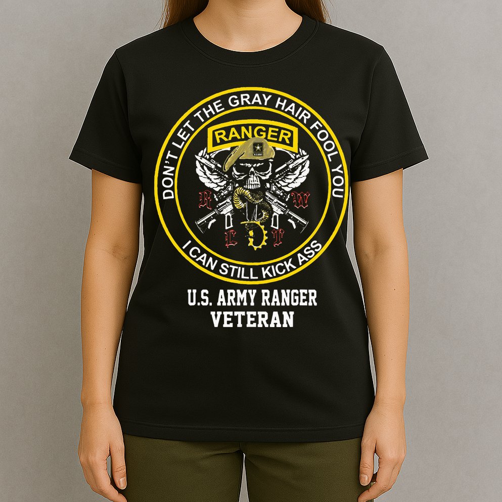 Funny Retired Army Ranger Veteran USA Military Vet T-Shirt