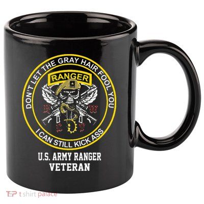 Funny Retired Army Ranger Veteran USA Military Vet 11oz C Handle Ceramic Mug