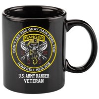Funny Retired Army Ranger Veteran USA Military Vet 11oz C Handle Ceramic Mug
