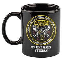 Funny Retired Army Ranger Veteran USA Military Vet 11oz C Handle Ceramic Mug