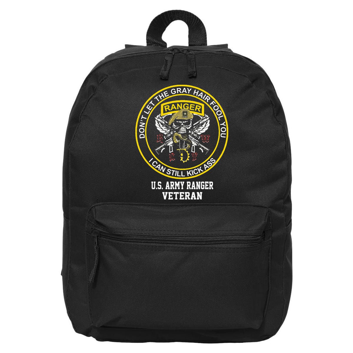 Funny Retired Army Ranger Veteran USA Military Vet 16 in Basic Backpack
