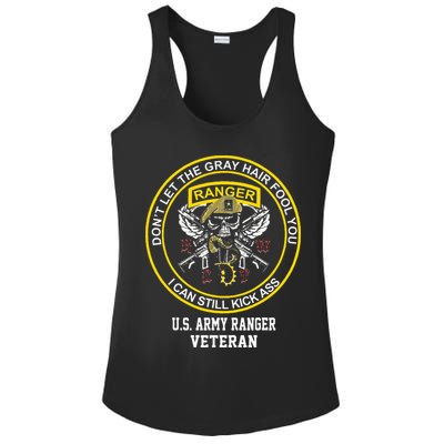 Funny Retired Army Ranger Veteran USA Military Vet Ladies PosiCharge Competitor Racerback Tank