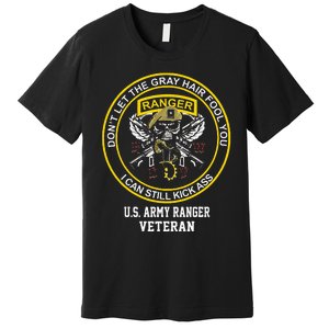 Funny Retired Army Ranger Veteran USA Military Vet Premium T-Shirt