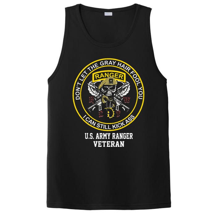 Funny Retired Army Ranger Veteran USA Military Vet PosiCharge Competitor Tank