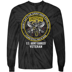 Funny Retired Army Ranger Veteran USA Military Vet Tie-Dye Long Sleeve Shirt