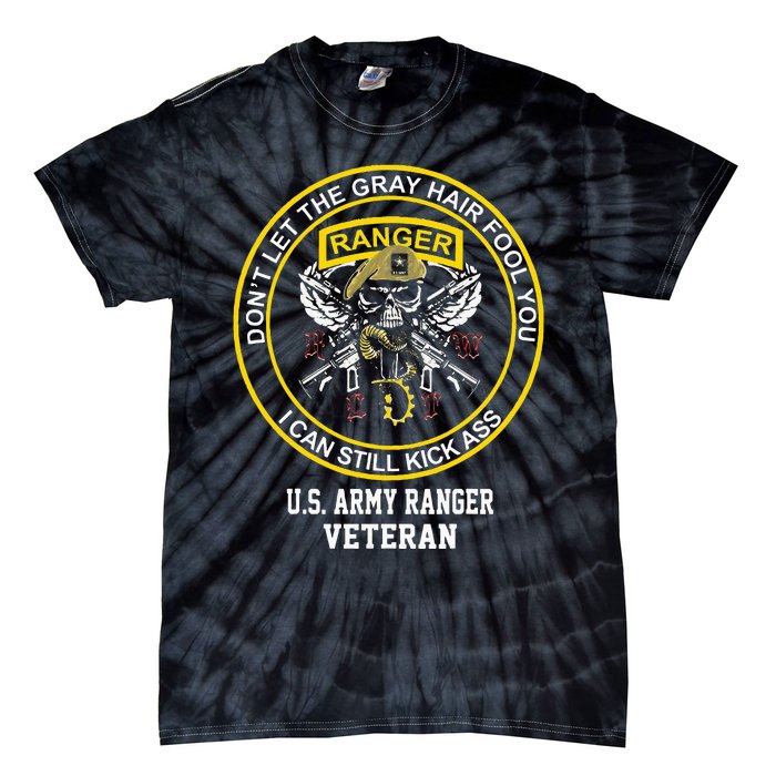 Funny Retired Army Ranger Veteran USA Military Vet Tie-Dye T-Shirt