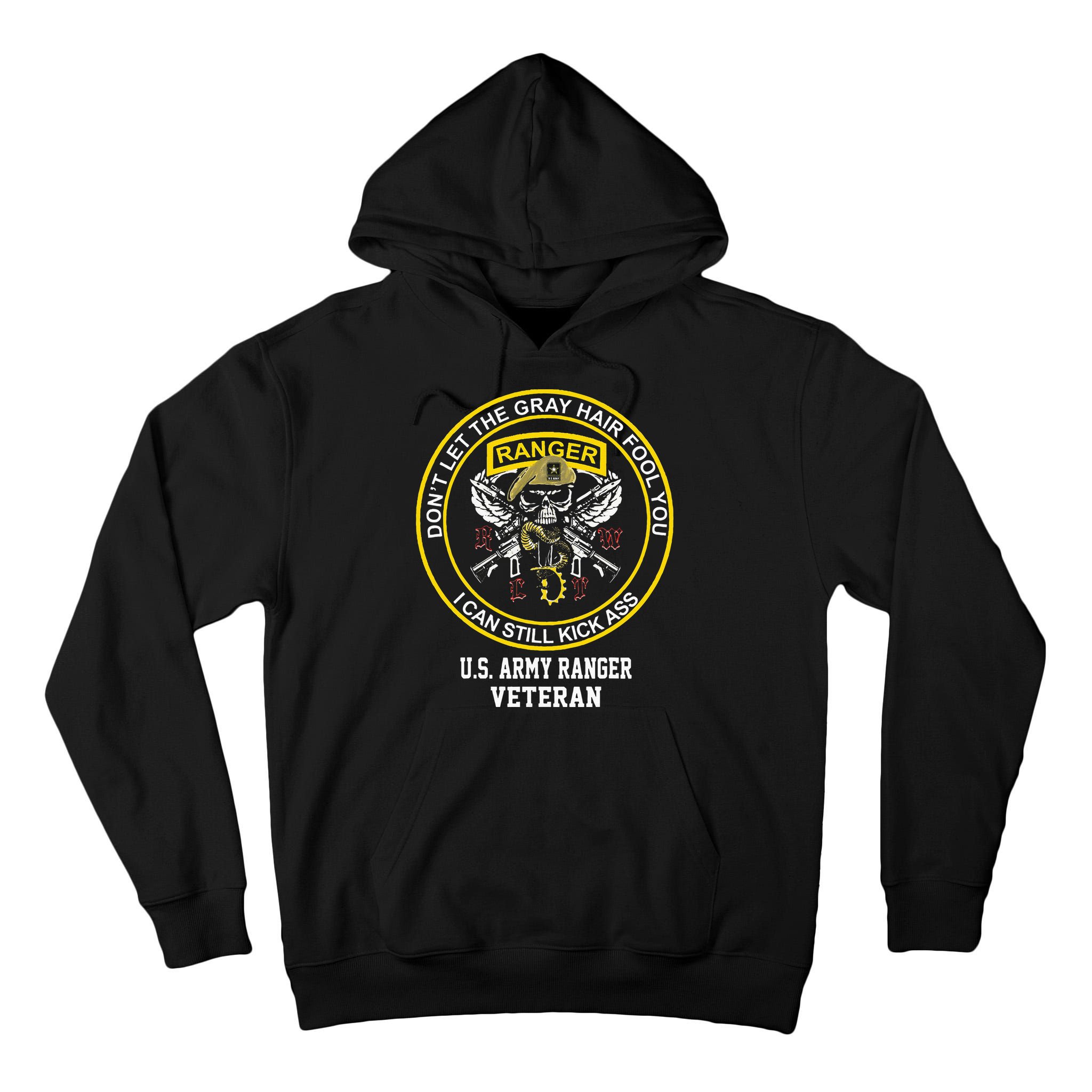 Funny Retired Army Ranger Veteran USA Military Vet Tall Hoodie