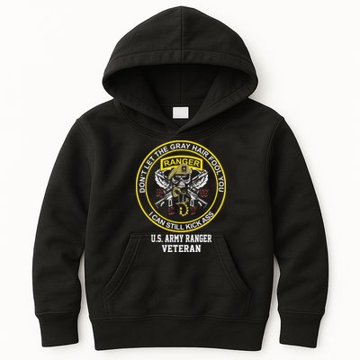 Funny Retired Army Ranger Veteran USA Military Vet Kids Hoodie