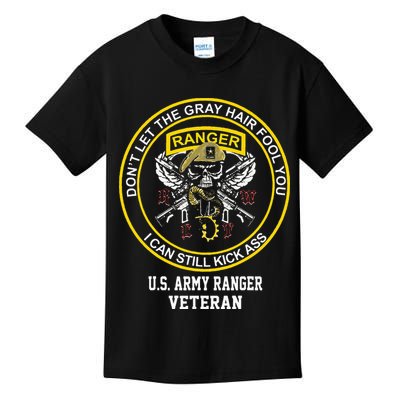 Funny Retired Army Ranger Veteran USA Military Vet Kids T-Shirt