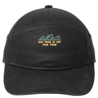 Funny Rollercoaster Air Time Design 7-Panel Snapback Hat
