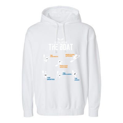 Funny Rowing And Boating Gift Garment-Dyed Fleece Hoodie