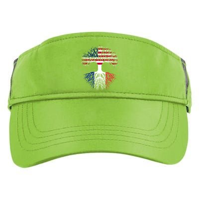 French Roots American Grown Usa France Flag Adult Drive Performance Visor