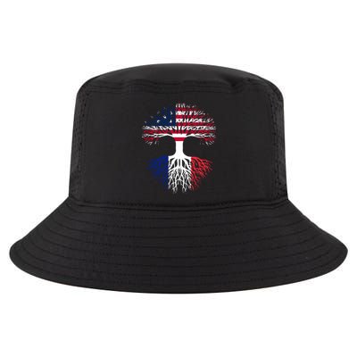 French Roots American Grown Usa France Flag Cool Comfort Performance Bucket Hat