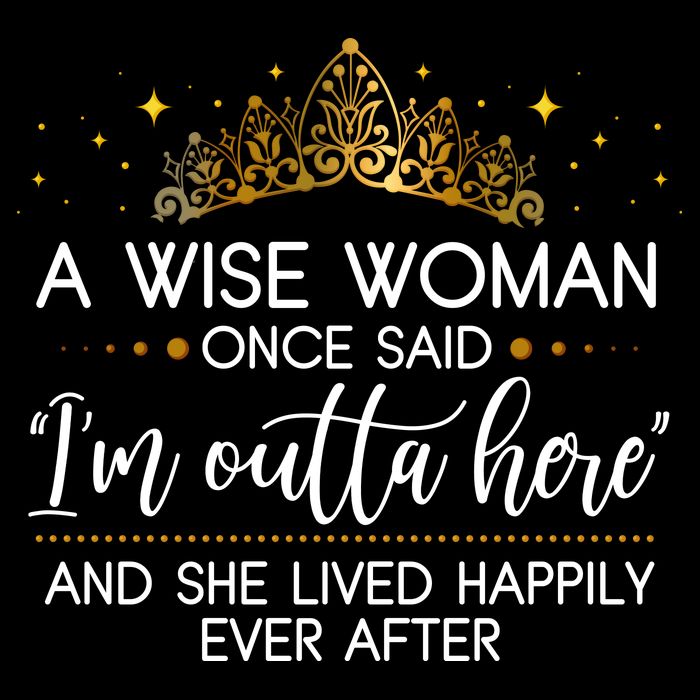 Funny Retirement A Wise Woman Once Said I'm Outta Here Cropped Pullover Crew
