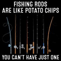 Fishing Rods Are Like Potatos Chips Cooling Performance Crew T-Shirt