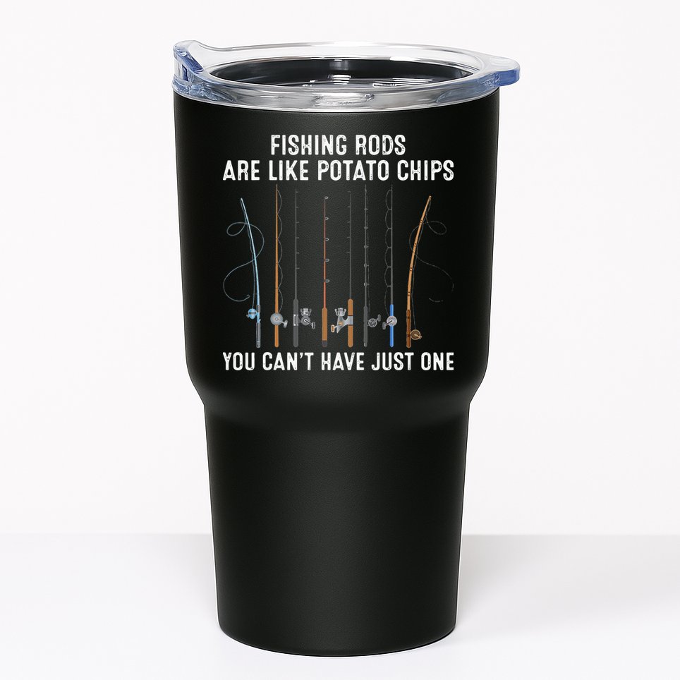 Fishing Rods Are Like Potatos Chips Tumbler