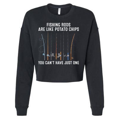 Fishing Rods Are Like Potatos Chips Cropped Pullover Crew