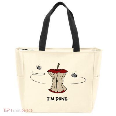 Funny Rotten Apple Sarcastic Retired Teacher Retirement Gift Zip Tote Bag