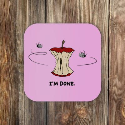 Funny Rotten Apple Sarcastic Retired Teacher Retirement Gift Coaster