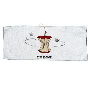 Funny Rotten Apple Sarcastic Retired Teacher Retirement Gift Large Microfiber Waffle Golf Towel