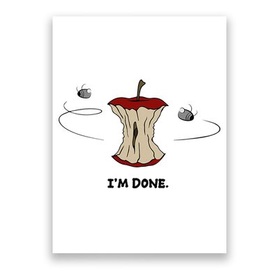 Funny Rotten Apple Sarcastic Retired Teacher Retirement Gift Poster