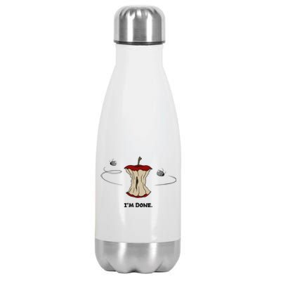 Funny Rotten Apple Sarcastic Retired Teacher Retirement Gift Stainless Steel Insulated Water Bottle