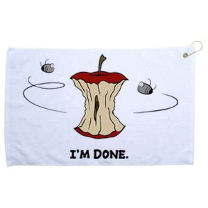 Funny Rotten Apple Sarcastic Retired Teacher Retirement Gift Grommeted Golf Towel