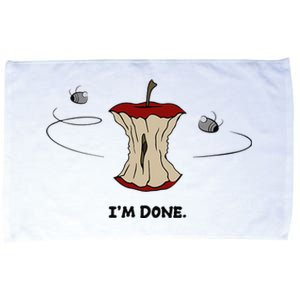 Funny Rotten Apple Sarcastic Retired Teacher Retirement Gift Microfiber Hand Towel