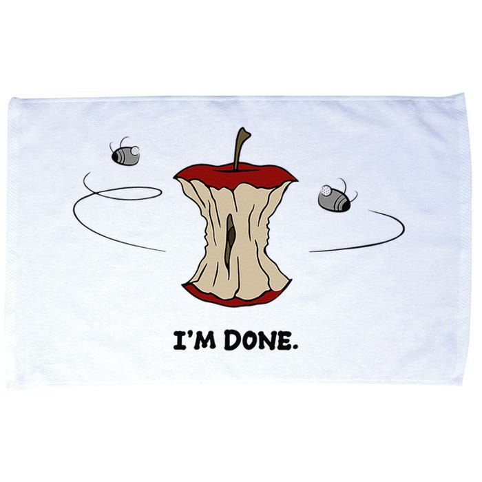 Funny Rotten Apple Sarcastic Retired Teacher Retirement Gift Microfiber Hand Towel