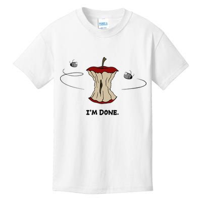 Funny Rotten Apple Sarcastic Retired Teacher Retirement Gift Kids T-Shirt