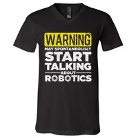 Funny Robotics Art For Men Women Robotics Engineer Robots V-Neck T-Shirt