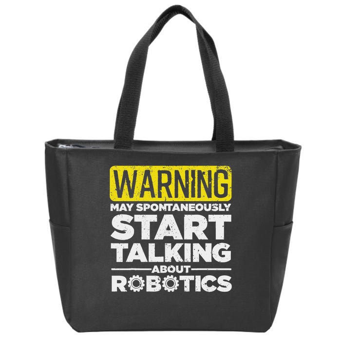 Funny Robotics Art For Men Women Robotics Engineer Robots Zip Tote Bag