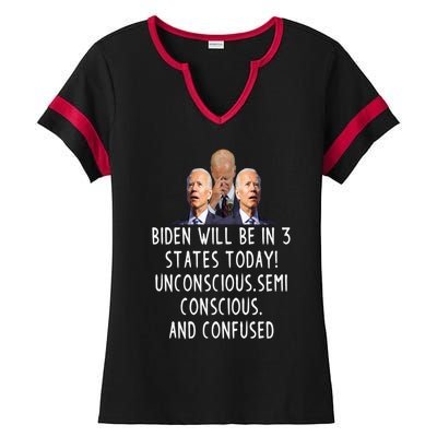 Funny Republican Anti Joe Biden Quote Anti Joe Biden Gift Ladies Halftime Notch Neck Tee