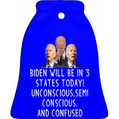 Funny Republican Anti Joe Biden Quote Anti Joe Biden Gift Ceramic Bell Ornament