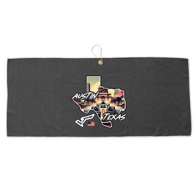 Formula Racing Austin Texas Open Wheel Car Circuit Usa Flag Large Microfiber Waffle Golf Towel