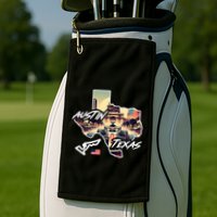 Formula Racing Austin Texas Open Wheel Car Circuit Usa Flag Golf Towel