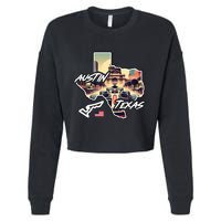 Formula Racing Austin Texas Open Wheel Car Circuit Usa Flag Cropped Pullover Crew